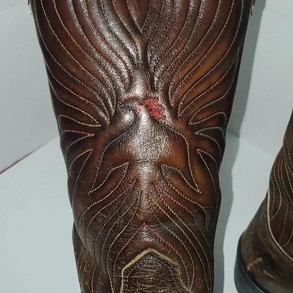 Vintage Rainbow Eagle Cowboy Boots Men's Size 9.5 EE Western Boots - Picture 15 of 16